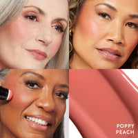 Thumbnail for LAURA GELLER NEW YORK Serum Blush Tint, Lightweight Liquid Blush for Cheeks, Weightless Watercolor Sheer Finish, Poppy Peach