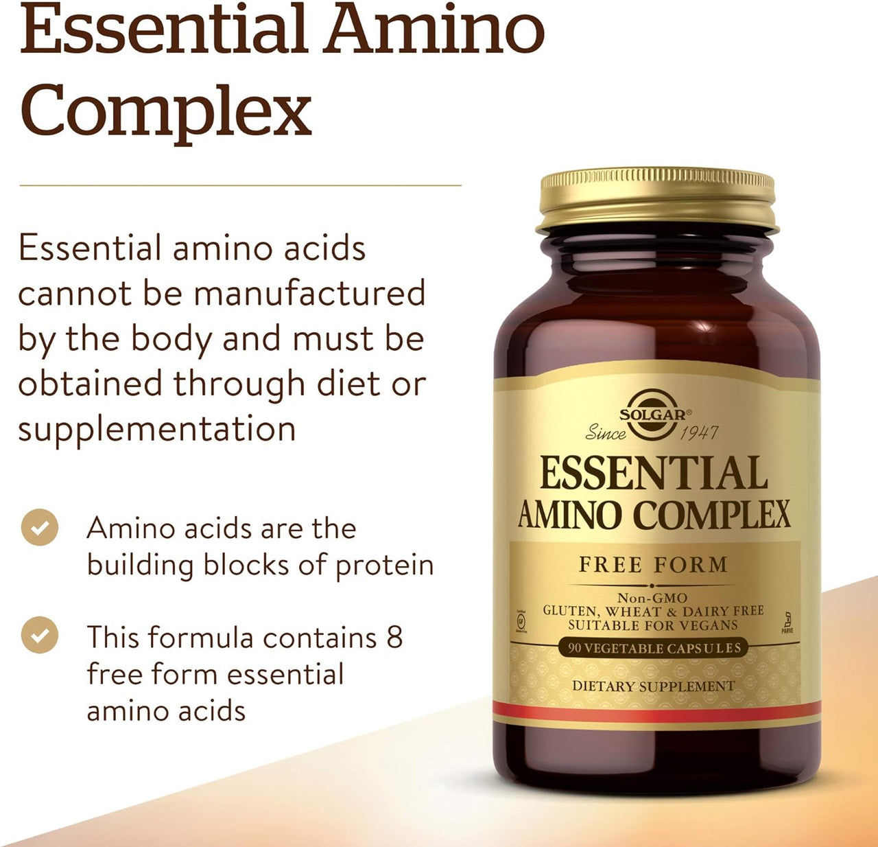 Solgar Essential Amino Complex Vegetable Capsules