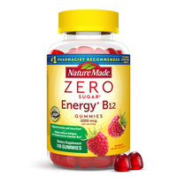 Thumbnail for Nature Made Zero Sugar Energy Vitamin B12 Gummies 1000 mcg per Serving, B12 Vitamin, Energy Metabolism Support, Aspartame Free, 110 Sugar Free Gummies, 55 Day Supply