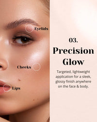 Thumbnail for Glint Liquid Gel Highlighter (Dewy Moon, 0.1oz) + Face & Body Glitter Gel (Mood Fatal, 0.1oz) - Korean Makeup Set for Eyes, Cheeks, Nose, Lips, Body & Hair, Perfect for Parties, Festivals & Concerts