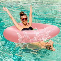 Thumbnail for HeySplash Pool Floats, Adult Size Heart Inflatable Pool Floatie for Bachelorette Party, Swim Tube Rings, River Lake Beach Floaty, Wedding Bride Valentine Decor, Fun Toy Raft Lounge, Rose Gold