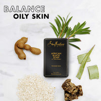 Thumbnail for SheaMoisture Face and Body Bar for Oily, Blemish-Prone Skin African Black Soap Paraben Free 3.5 oz 4 Count, facial cleanser