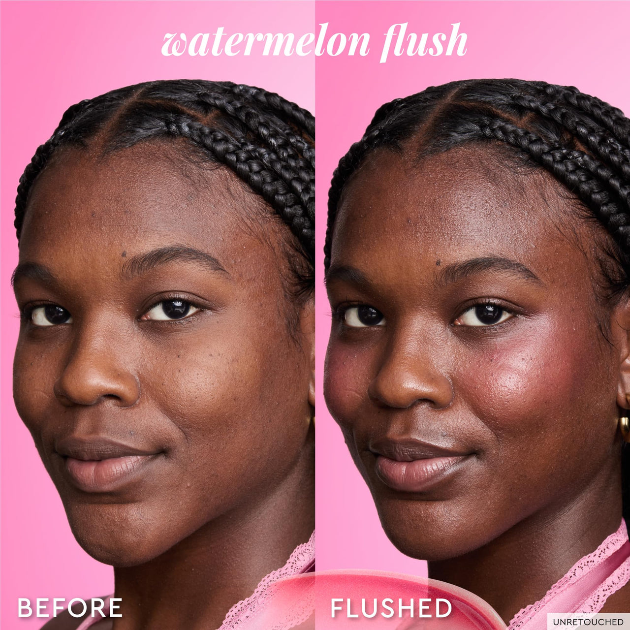 Glow Recipe Niacinamide Dewy Flush Tinted Serum - 100% Glowy Skincare Makeup to Smooth, Hydrate & Brighten - Liquid Korean Makeup with Buildable Soft Pink Tint - Watermelon Flush (0.4 oz)