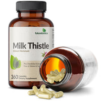 Thumbnail for Futurebiotics Milk Thistle Silymarin Marianum & Dandelion Extract Liver Health Support, Antioxidant Support, Detox, 360 Capsules