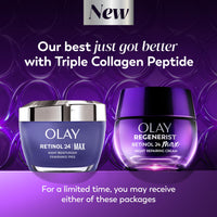 Thumbnail for Olay Retinol Night Cream for Women, MAX, Anti-Aging Face Mousturizer, Fragrance-Free, Non Greasy - Anti-Wrinkle, Smooth Fine Lines, Hydrating Skin Care - Triple Collagen Cream, Niacinamide, 1.7oz