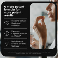 Thumbnail for Toniiq Ultra High Strength 1500mg NAD+ Supplement - Clinically Studied Ingredients with Patented RiaGev-WS™, Resveratrol, and Niacin - 60 Capsules