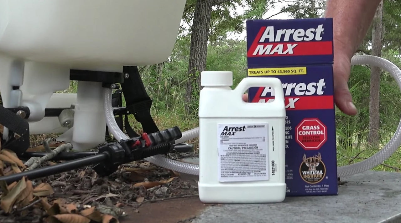 Whitetail Institute Arrest Max Selective Grass Control Herbicide Specifically Developed for Deer Food Plots, 1 Pint