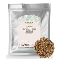 Thumbnail for Starwest Botanicals Organic Coriander Seeds Whole - Seasoning Spice for Cooking, Pickling, Curry, & More, Dried Whole Seeds from the Cilantro Plant, Certified Kosher, Non-GMO - Bulk 1 lb Bag