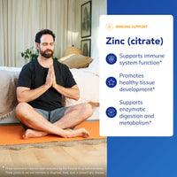 Thumbnail for Pure Encapsulations Zinc (Citrate) - for Immune System, Tissue Development & Metabolism* - Mineral Supplement with Enzymes - Highly Absorbable Zinc - Vegan & Non-GMO - 180 Capsules