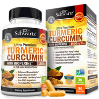 Thumbnail for Turmeric Curcumin with Black Pepper Extract 1500mg - High Absorption Ultra Potent Turmeric Supplement with 95% Curcuminoids and BioPerine - Non GMO Tumeric Capsules for Joint Support - 90 Capsules