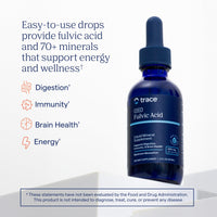Thumbnail for Trace Minerals Ionic Fulvic Acid 250mg - Essential Mineral Supplement to Support Hydration & Energy Production - Aids Muscle Endurance - Liquid Supplement for Healthy Digestion - 2 fl oz (59 Servings)