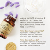 Thumbnail for Solgar Collagen Hyaluronic Acid Complex, 30 Tablets - Hydrolyzed Collagen Type 2 - Helps with Fine Lines & Wrinkles - Boosts Skin Collagen & Elasticity - Non-GMO, Gluten & Dairy Free - 30 Servings