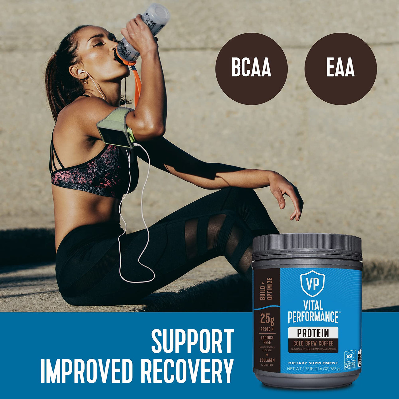 Vital Proteins Collagen Peptides Powder - Coffee Protein Powder Blend, Lactose-Free, Made Without Gluten, 1.72lb