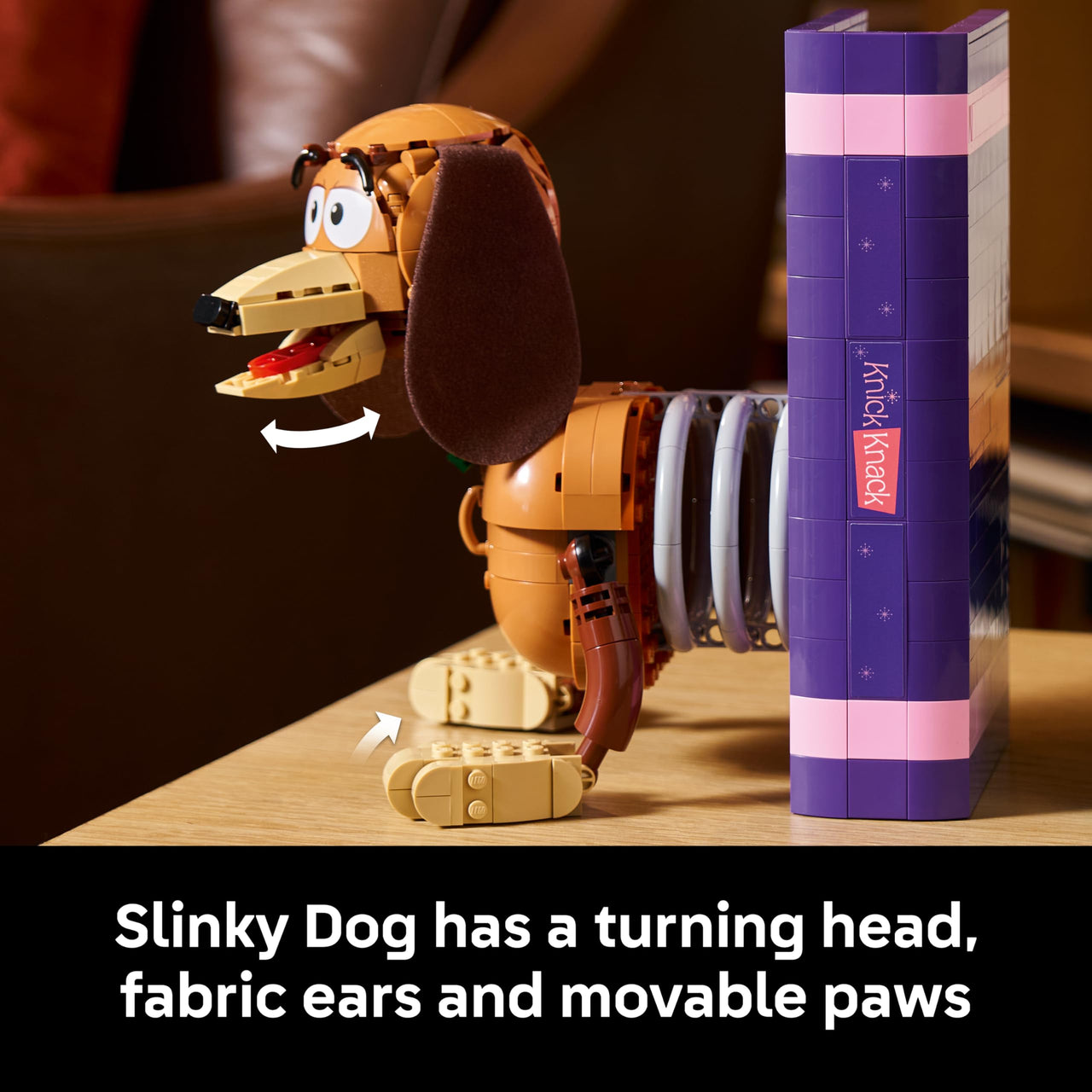 LEGO Disney and Pixar Toy Story Slinky Dog Bookends - Building Set for Adults, Ages 18+ - Disney Gifts for Fans - Bedroom, Shelf or Office Decor - 43301