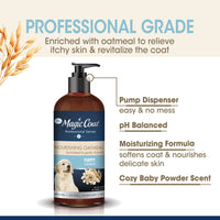 Thumbnail for Four Paws Magic Coat Professional Series Nourishing Oatmeal Puppy Shampoo, Paraben & Sulfate Free Dog Wash, Gentle Shampoo for Puppies, Baby Powder Scent, 16 Ounce