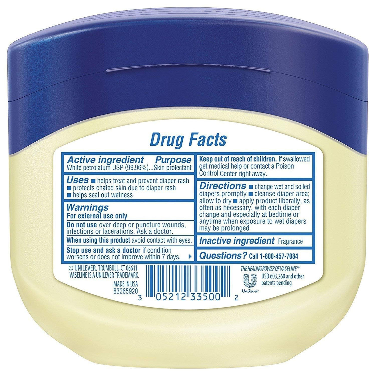 Vaseline Petroleum Jelly Baby Skincare Protective & Pure 4 Count Treats Dry Skin And Prevents Chaffed Skin From Diaper Rash Hypoallergenic And Gentle On Skin 13oz