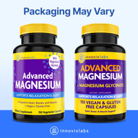 Thumbnail for InnovixLabs Advanced Magnesium Capsules - 150 Ct, 210 mg - Chelated Glycinate and Malate - High Absorption, Promotes Relaxation, Bones, Muscle Health, Vegan Malate Sleep Supplement