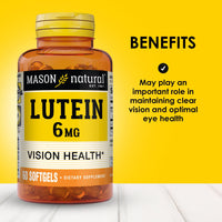 Thumbnail for Mason Natural Lutein 6 mg with Vitamin E, 2 Month Supply, Healthy Vision & Eye Function, Supports Normal Eye Health