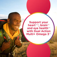 Thumbnail for Centrum MultiGummies Multi+ Omega 3 Dual Action, Adult Multivitamin, Multivitamin/Multimineral/Omega 3 Supplement, Strawberry/Lemon/Orange Flavors - 110 Count