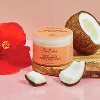 Thumbnail for SheaMoisture Body Scrub for Dull Skin Illuminating Coconut and Hibiscus Cruelty-Free Skin Care 12 oz