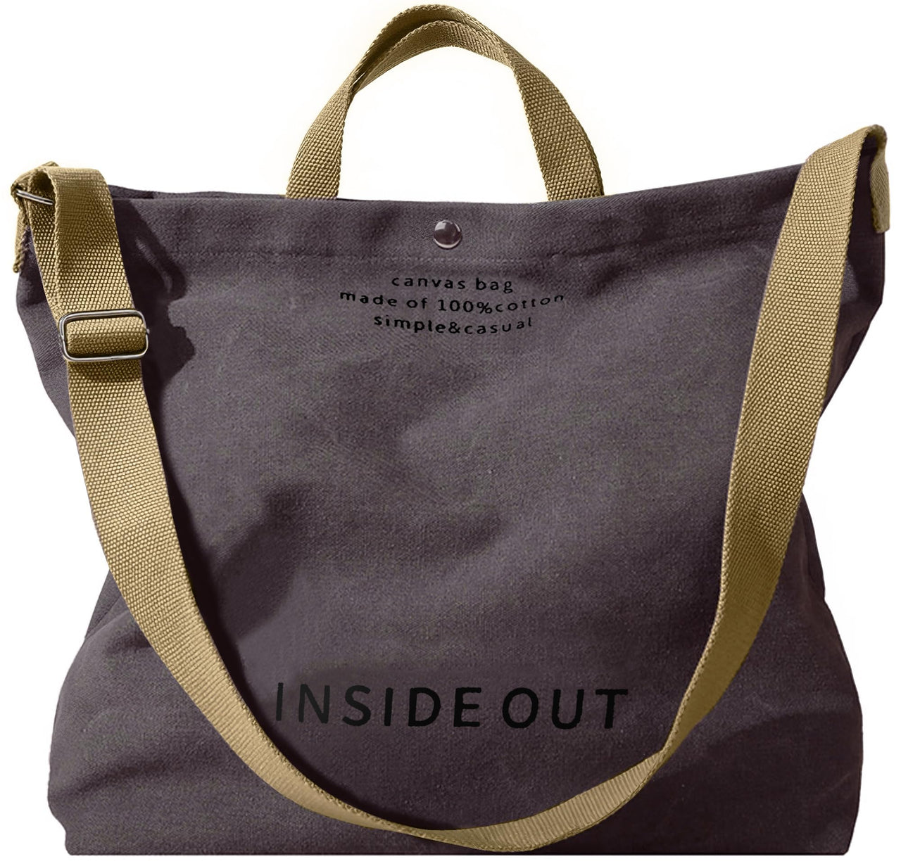 Tote Bag for Women, Large Canvas Bag Women Gift, Fashion Crossbody 16oz 100% Cotton Canvas Bag, Large Capacity Shoulder Bag (Gray)