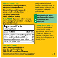 Thumbnail for Nature Made Calcium Magnesium Zinc with Vitamin D3, Dietary Supplement for Bone Support, 300 Tablets