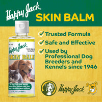 Thumbnail for Happy Jack Skin Balm Hot Spot & Itchy Skin Relief for Dogs, Cats & Horses (4 oz), Softens, Aids Healing of Hot Spots, Fast Relief to Intense Itching, Scratching & Gnawing