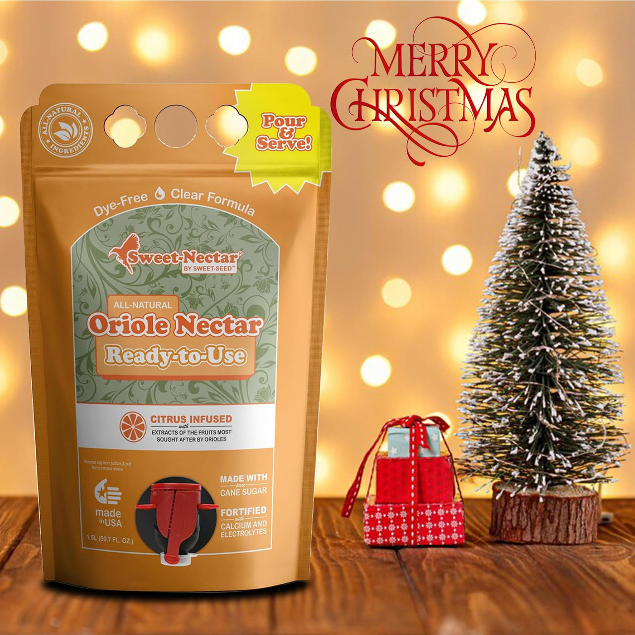 sweet-seed Oriole Nectar 1.5L (50.7 oz), Ready to Use - Extends The Life of Nectar for Oriole Feeders | Ultimate Oriole Food… (1)