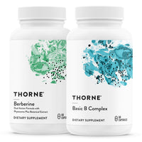 Thumbnail for THORNE - Basic B Complex (60 Capsules) & Berberine (60 Capsules) Bundle - Supports Heart Health, Immune System Function & Brain Health - Gluten Free, Dairy Free