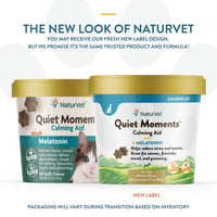 Thumbnail for NaturVet –Quiet Moments Calming Aid for Cats Plus Melatonin – 60 Soft Chews – Helps Reduce Stress & Promote Relaxation – Great for Storms, Fireworks, Travel & Grooming