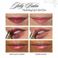 Thumbnail for LAURA GELLER NEW YORK Jelly Balm Hydrating Lip Color Duo - Very Black Cherry + Sugar & Spice - Holiday 2024
