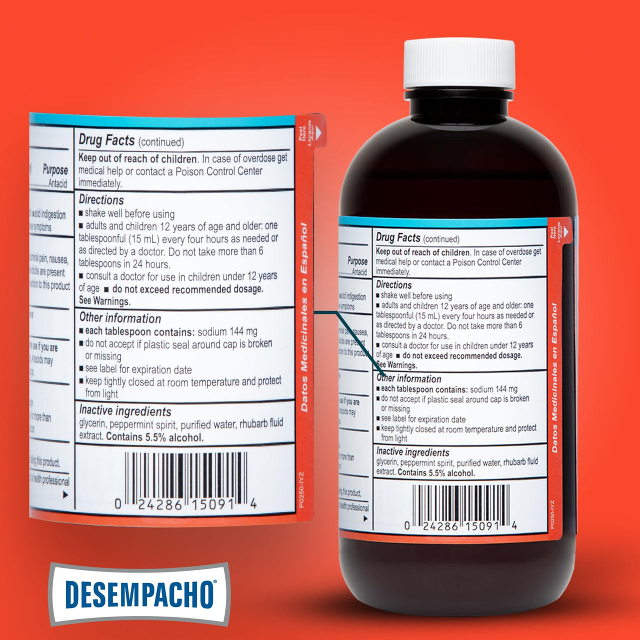 Desempacho Liquid Antacid - Sodium Bicarbonate Maximum Strength Heartburn and Acid Reflux Relief