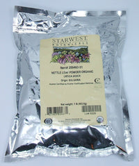 Thumbnail for Starwest Bottanicals Organic Nettle Leaf Powder 1lb Bag