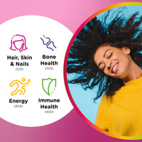 Thumbnail for Centrum MultiGummies Multi+ Beauty Dual Action Multivitamin, Specially Designed with Biotin for Healthy Hair, Skin and Nails, Cherry/Berry/Orange Flavors - 100 Count
