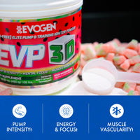 Thumbnail for Evogen EVP 3D - Stim Free Pre Workout Powder for Men & Women | Sugar Free Non Stim Preworkout with Beta Alanine and Creatine for Energy & Pump | Sour Watermelon | 40 Servings