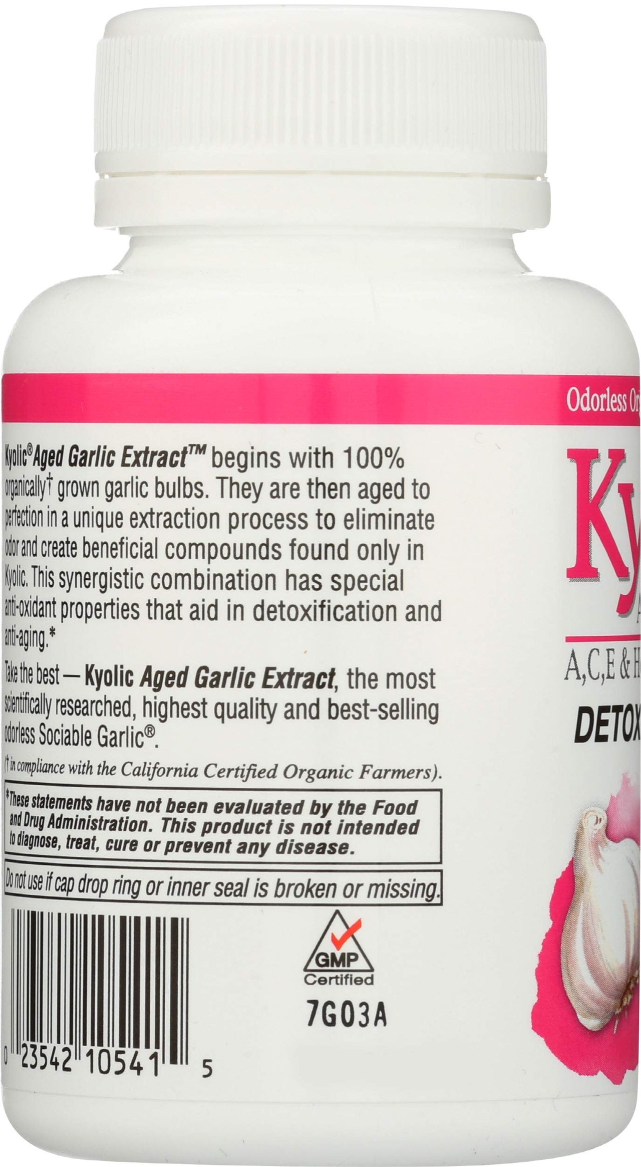 Kyolic Formula 105 Garlic Extract w/VIT A and E Selenium 100 Capsules