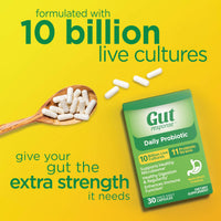 Thumbnail for Daily Probiotic for Men & Women, Slows Digestive Aging, Boosts Immune System, Reduces Bloating, Non-GMO, Gluten Free & Soy Free, 10 Billion CFU, 30 Capsules