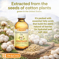 Thumbnail for De La Cruz Cottonseed Oil - Moisturizer for Skin and Hair - Multipurpose Carrier Oil - 2 Fl OZ (1 Bottle)