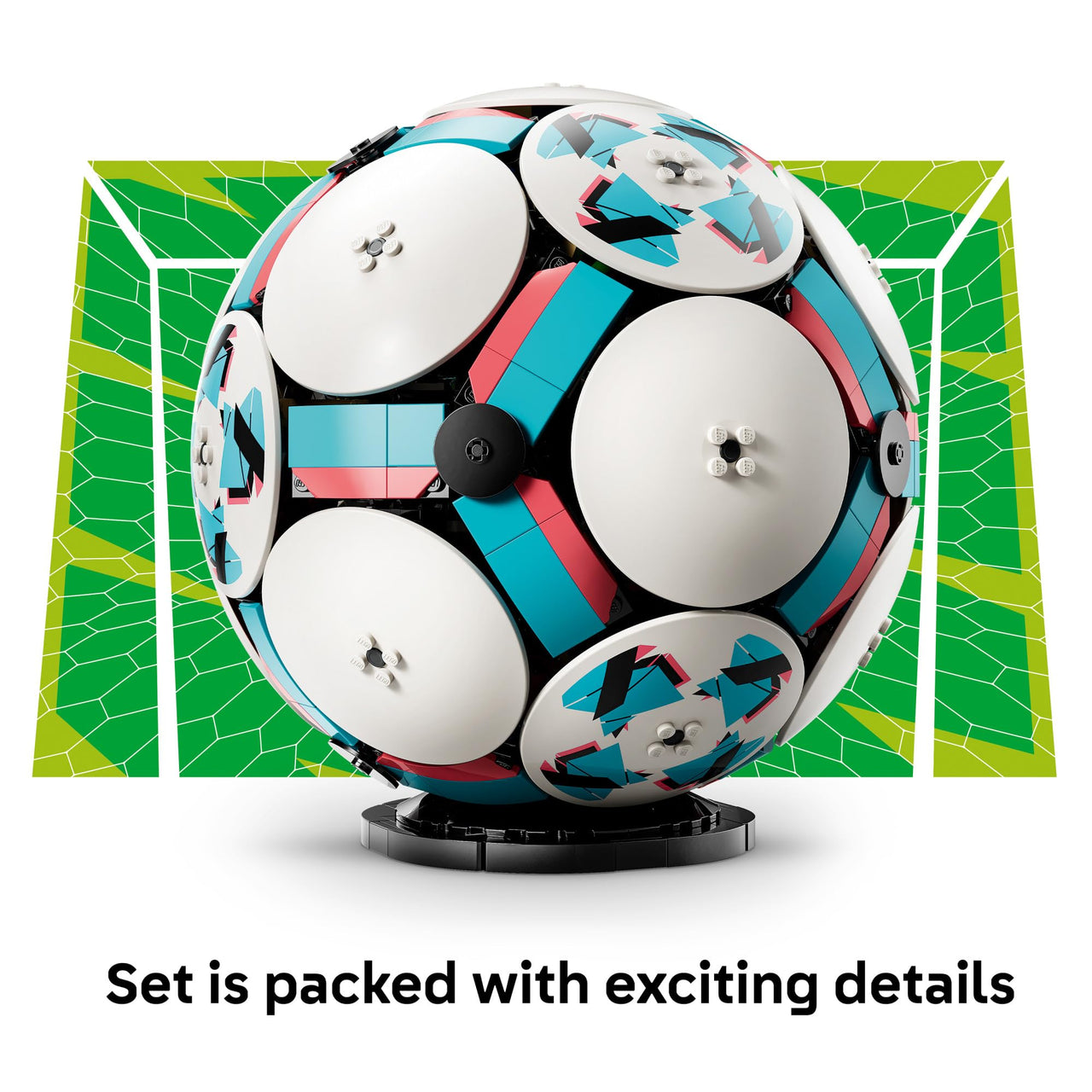 LEGO Editions Soccer Ball - Building Toy for Kids - Collectible Sports Decor for Boys & Girls, Ages 10+ - Includes Micro Stadium - Gift for Birthdays - 43019