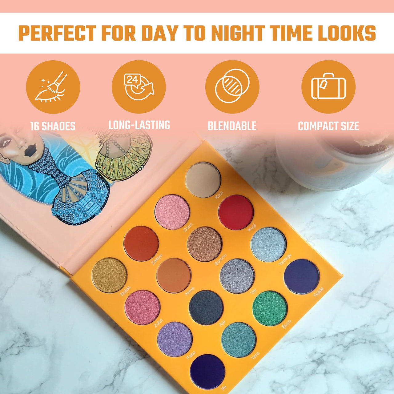 Juvia's Place Palette The Magic Mini - Bright and Bold Red, Shades of 16, Professional Eye Makeup, Pigmented Palette, Makeup Palette for Eye Color & Shine