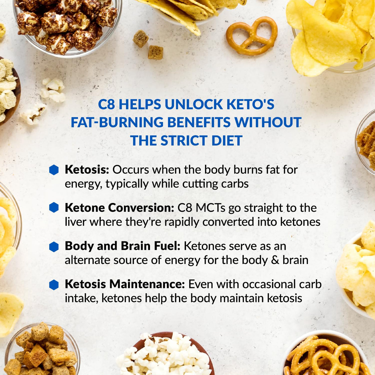 BioTrust Keto Elevate - C8 MCT Oil Powder - Ketogenic MCT Coffee Creamer, Keto Coffee Creamer - Clean Energy, Mental Focus, Clarity -100% Caprylic Acid MCT Powder, Non-GMO(French Vanilla, 20 Servings)