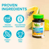 Thumbnail for Zenwise Health Chewable Papaya Enzymes for Digestion & Gut Support - Chewable Digestive Enzyme Blend with Papain and Bromelain for Digestive Health & Bloating Relief - Women & Men - 30 Tablets