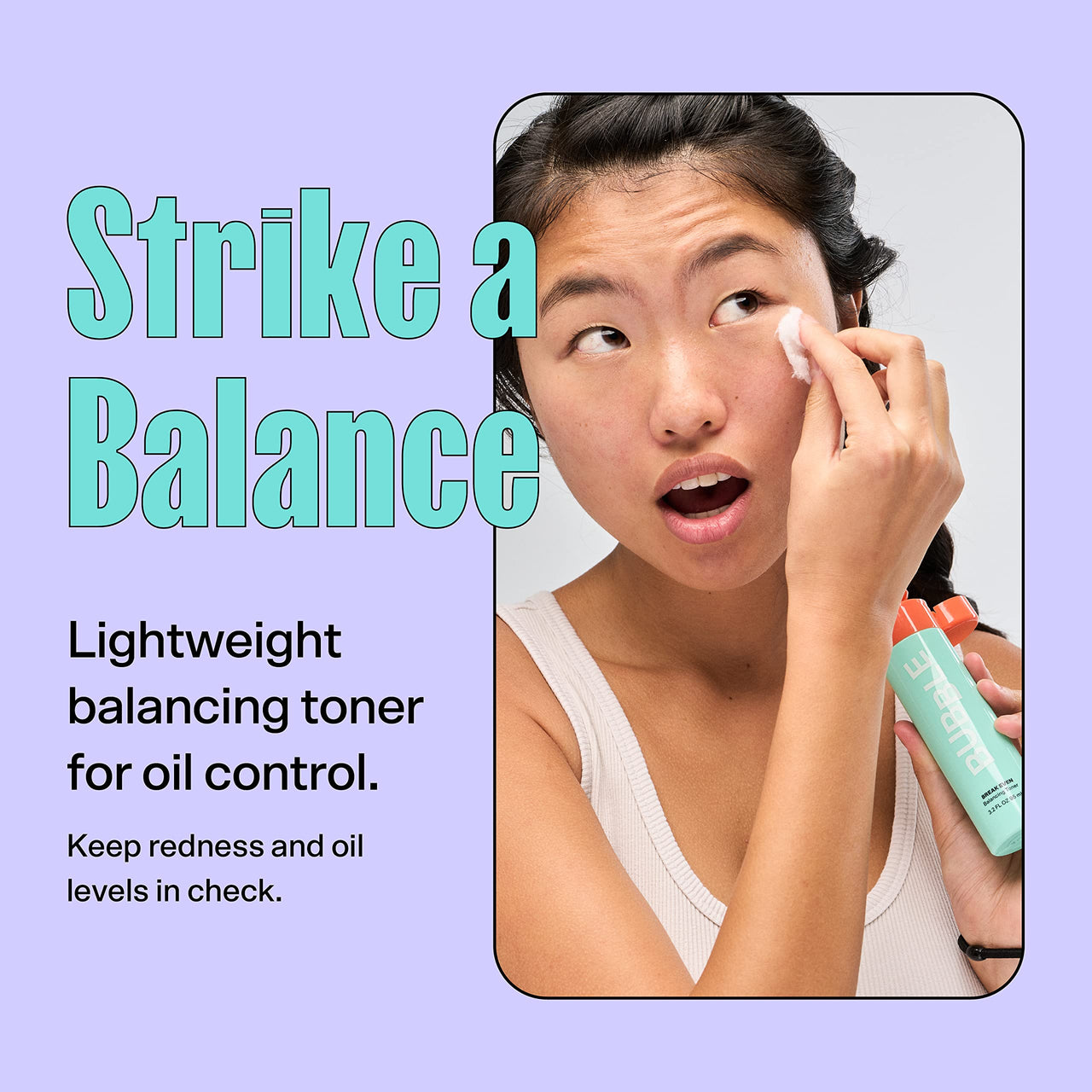 Bubble Skincare Break Even Balancing Face Toner - Gentle Exfoliating Toner & Pore Minimizer for Normal to Oily Skin Types - Skin Care Formulated with Green Tea Extract and Niacinamide (100ml)