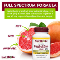 Thumbnail for NutriBiotic Grapefruit Seed Extract CapsulesPlus, 125 mg of GSE, 90 Count