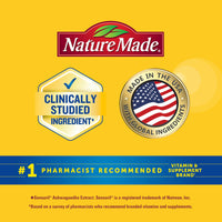 Thumbnail for Nature Made Magnesium + Ashwagandha Capsules, Stress Relief and Sleep Support, Magnesium 300 mg and Ashwagandha Supplements, 60 Capsules, 30 Day Supply