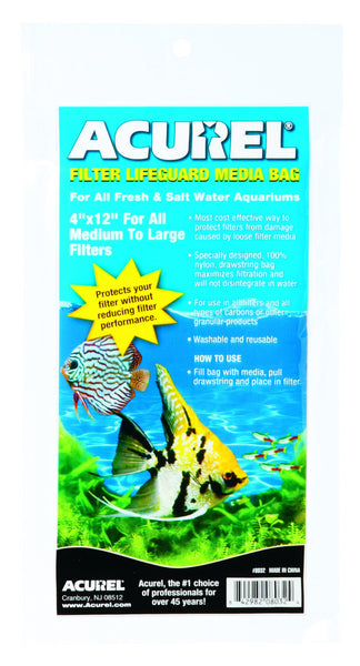 Acurel Filter Drawstring Lifeguard Media Bag, 4-Inch by 12-Inch