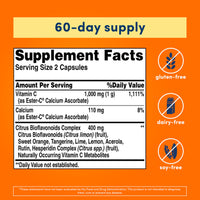 Thumbnail for American Health Ester-C with Citrus Bioflavonoids Capsules - Gentle On Stomach, Non-Acidic Vitamin C - 500 mg, 60 Servings, 120 Count