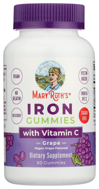 Thumbnail for MaryRuth's Iron Gummies for 14+ with Vitamin C for Absorption | Sugar Free | Gummy Iron Supplement + VIT C | Energy Metabolism | Cellular Health | Immune Support | Vegan | Non-GMO | 60 Count