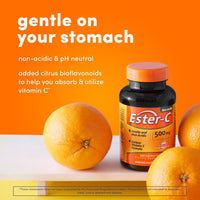 Thumbnail for American Health Ester-C with Citrus Bioflavonoids Capsules - Gentle On Stomach, Non-Acidic Vitamin C - 500 mg, 60 Servings, 120 Count