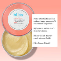 Thumbnail for Bliss Mighty Biome Deep Cleansing Balm - 3.0 Oz - Dissovlves Waterproof Makeup & Impurities - Pre/Post Biotics + Barrier Aid - Antioxidants Balance Skin Barrier - Clean - Vegan